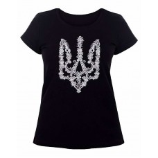 Чорна жіноча вишита футболка Моя Україна