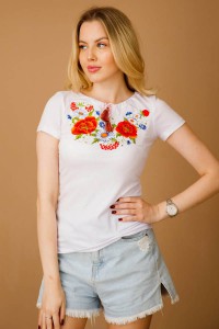 White women's embroidered shirt vyshyvanka Anyutka