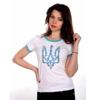 White T-shirt with embroidery  My Country