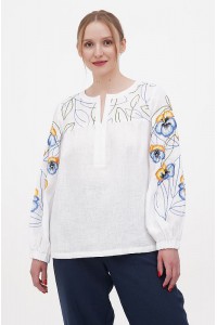 Women's embroidered white Berezhanka