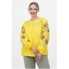 Women's embroidered shirt yellow Berezhanka