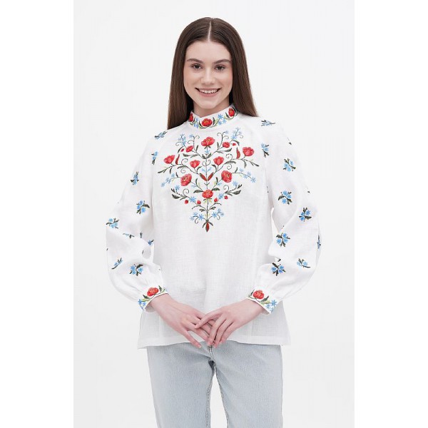 Women's white embroidered shirt Ternavka