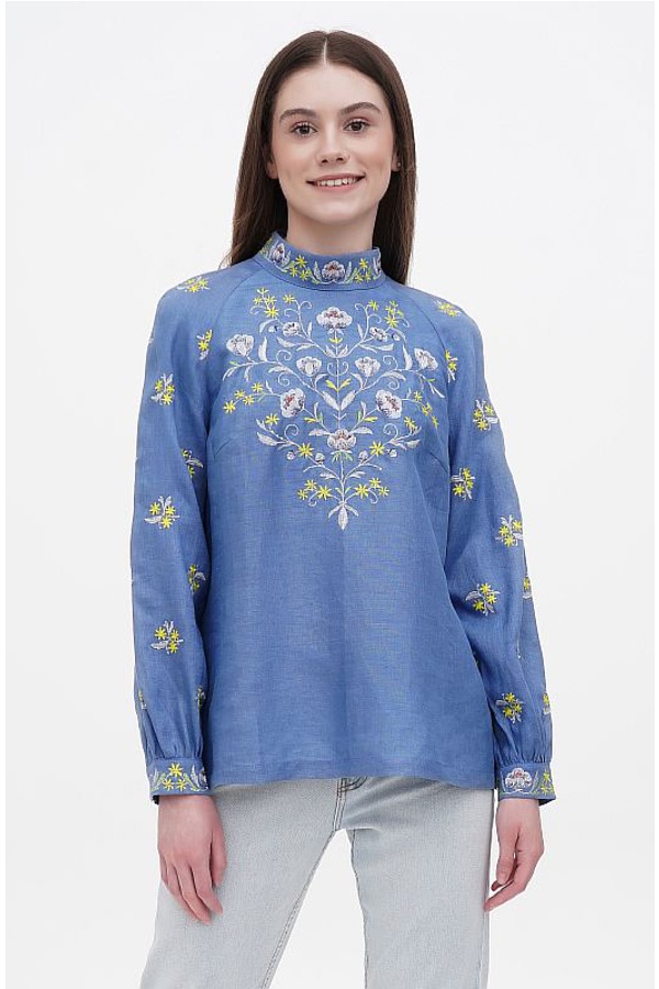 Women's embroidered jacket blue Ternavka, 48