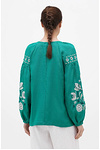 Women's green embroidered shirt "Laska"