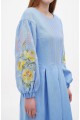 Dress linen long blue Theodora