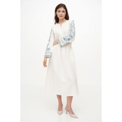 Women's dress with embroidery on the sleeves, Vlasta