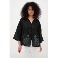Black women's embroidered shirt Dolyna