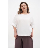 Women's white blouse without embroidery Hilda