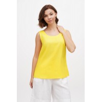Women's yellow summer sleeveless blouse Norma