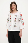 White linen embroidered blouse Alnus