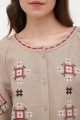 Beige linen embroidered blouse Alnus