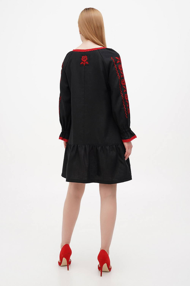 Black embroidered dress Slaven