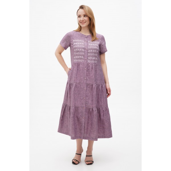 Pink embroidered dress Gerd