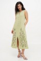 Light green embroidered dress Neia