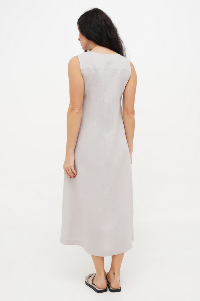 Gray embroidered dress Neia