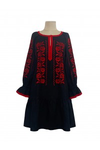 Black embroidered dress Slaven