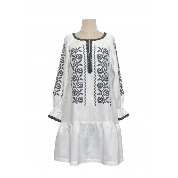 White embroidered dress Slaven