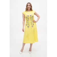 Blue embroidered dress Virineya