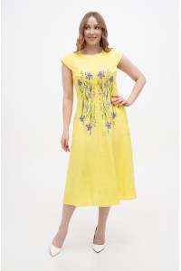 Blue embroidered dress Virineya