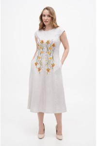 Grey embroidered dress Virineya