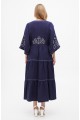 Blue embroidered dress Borislava