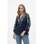 Blue embroidered women's shirt Silvia