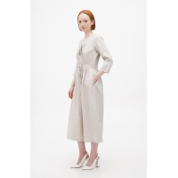 Brown dress embroidered shirt Evita