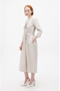 Коричнева сукня вишиванка Евіта