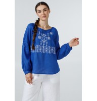 Синя вишиванка жіноча Зарина, 42