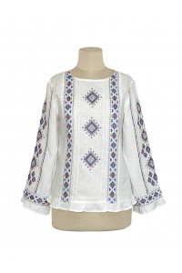 White embroidered women's blouse Yasia