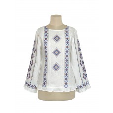 White embroidered women's blouse Yasia
