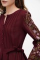 Women's dress with embroidery on the sleeves, Vlasta