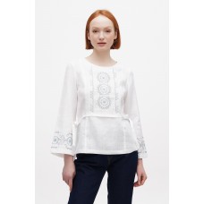 White embroidered women's shirt Kylyna