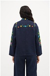 linen jacket with Vyshyvanka embroidery