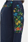 linen jacket with Vyshyvanka embroidery