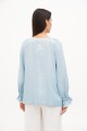 Blue embroidered women's shirt Teresa