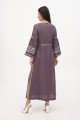 Cheremshina brown embroidered dress