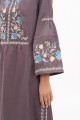 Cheremshina brown embroidered dress