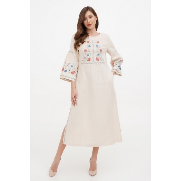 Cheremshina milk  embroidered dress