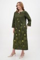 Long green linen dress Jacquelyn