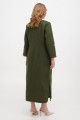 Long green linen dress Jacquelyn