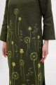 Long green linen dress Jacquelyn