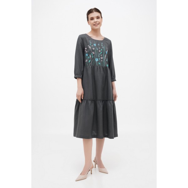 Dress linen with embroidery Whisper