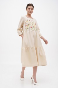 Dress linen with embroidery Whisper