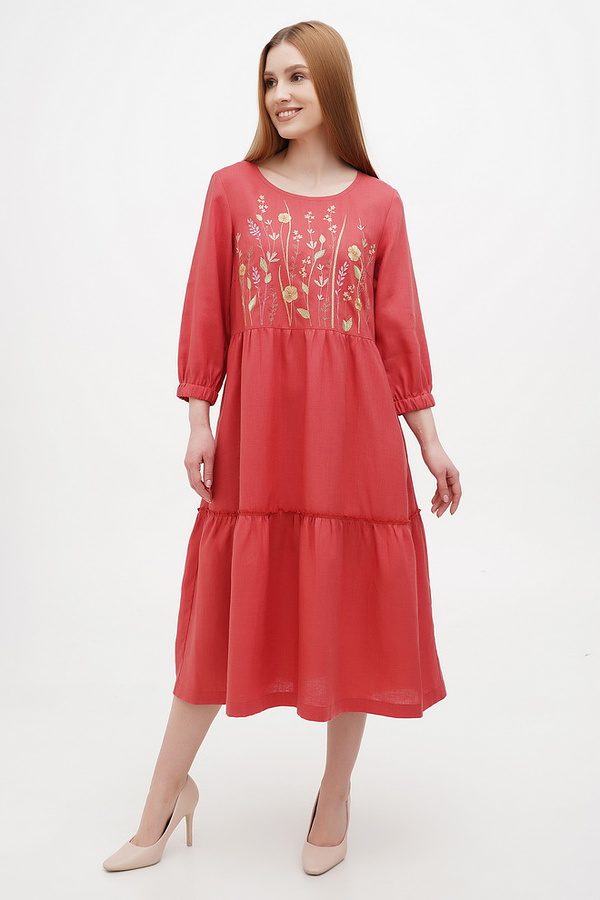 Dress linen with embroidery Whisper 