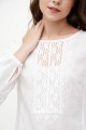 Women's embroidered shirt, white lace Goira, white embroidered shirts, tunic embroidered shirt