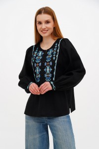 Women's blue embroidered shirt Yaskolka