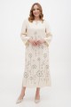 Long light brown linen dress Jacquelyn