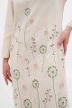 Long light brown linen dress Jacquelyn