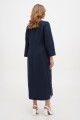 Long dark blue linen dress Jaklen